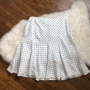 White polka dot skirt